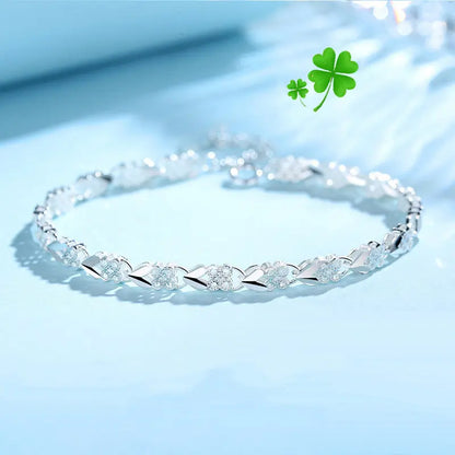 💖Nova e moderna pulseira de prata de lei 925 para mulher🍀