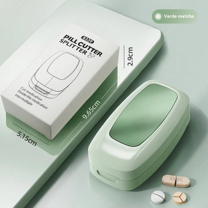 💊Cortador de medicamentos multifuncional para armazenar e cortar medicamentos.