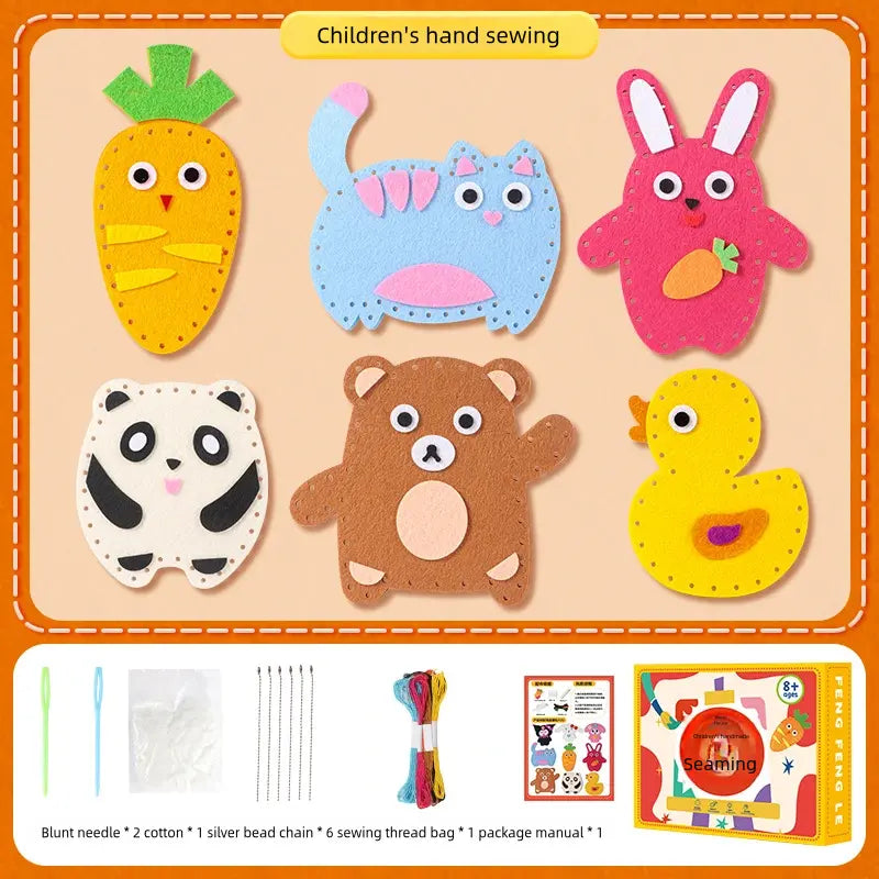 🧵Kit de costura faça-você-mesmo interessante para crianças