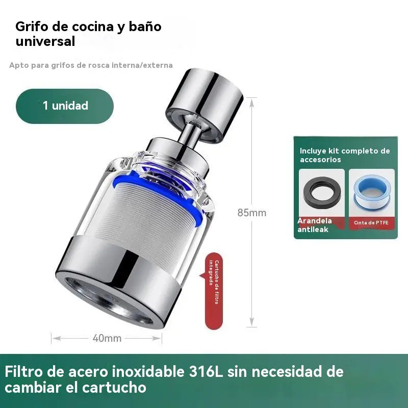🔥💦Aerador de filtro universal com interface em aço inoxidável