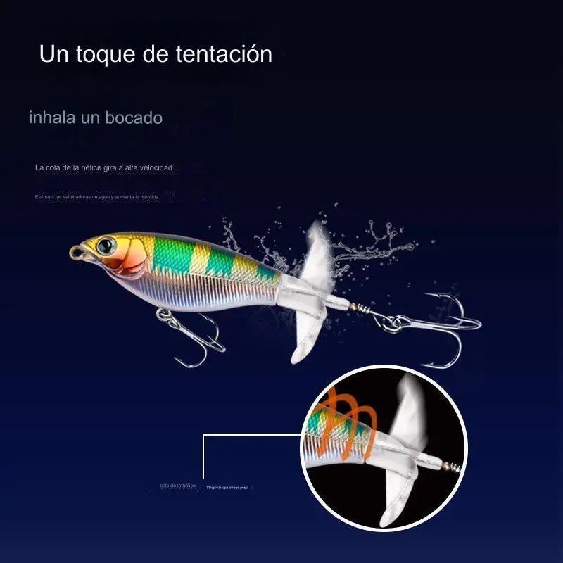 🐟🎣【6/12/18 pezzi】Esca con elica a trattore bionica per pesciolini