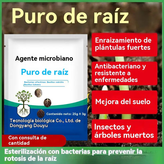 【200 g/500 g】Trattamento biologico per radici marce e terreno impoverito｜Agente microbico per prevenire l'appassimento e l'essiccazione delle piante｜Adatto a tutte le colture di frutta e verdura｜100 g per 60 l di acqua