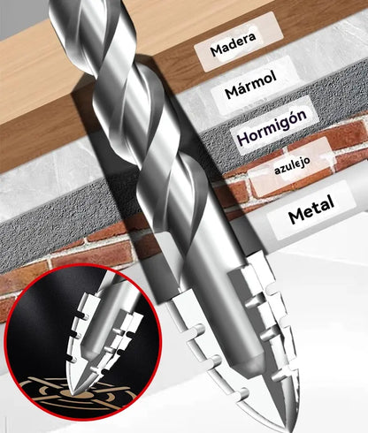 🥇【3+4+5+6+8+10+12+14+16mm】Broca excêntrica de aço tungsténio superduro de sétima geração com bordo serrilhado