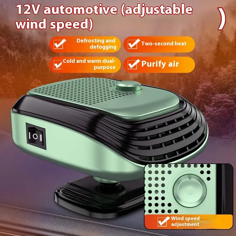 🚗🌡【12V/24V】Ventilador de aquecimento para automóvel, ventilador de aquecimento rápido para inverno, dispositivo de aquecimento anti-embaciamento