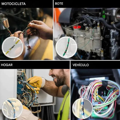 🔥🔥【100/200 pezzi】 Kit di connettori per cavi con manicotto di saldatura termoretraibile, guaina di riparazione per rottura cavi multifunzionale