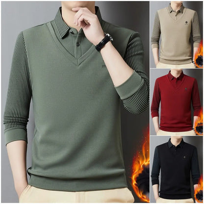 🔥【M-4XL】Conjunto masculino premium de caxemira, duas peças, quente e aconchegante.