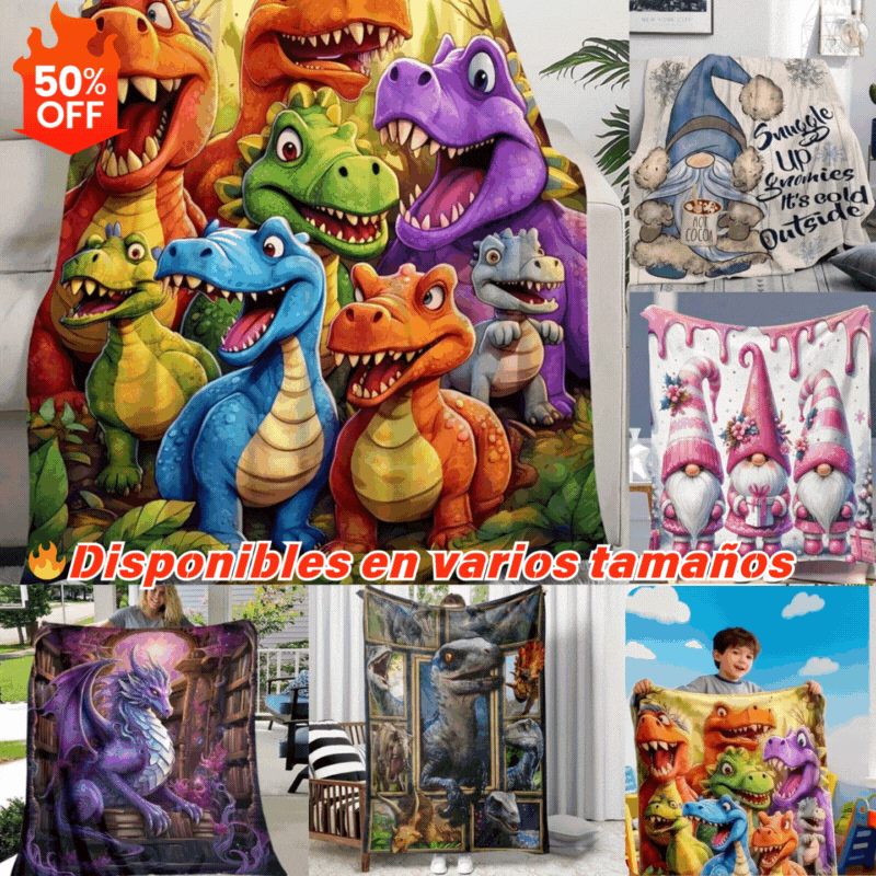 🔥Manta de flanela com estampado xadrez (Vários tamanhos disponíveis)
