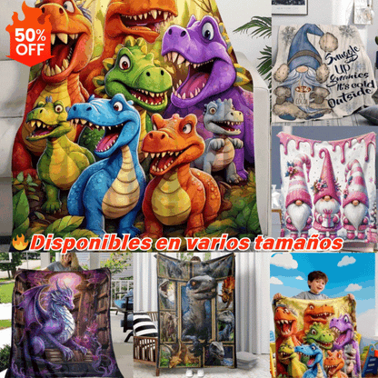 🔥Manta de flanela com estampado xadrez (Vários tamanhos disponíveis)