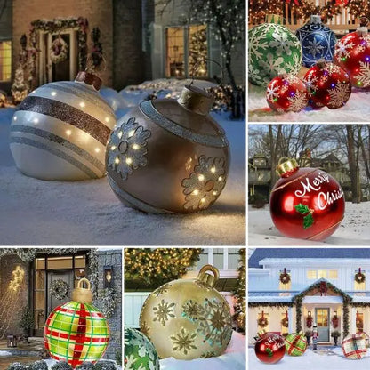 🎃🎅【Compre um e leve outro grátis】👻🎄 Bola Decorativa Insuflável em PVC para Uso Exterior – Perfeita para o Halloween e o Natal