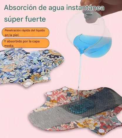 🔥🌈【5/10 peças】Almofada lavável de algodão antibacteriano e grafeno