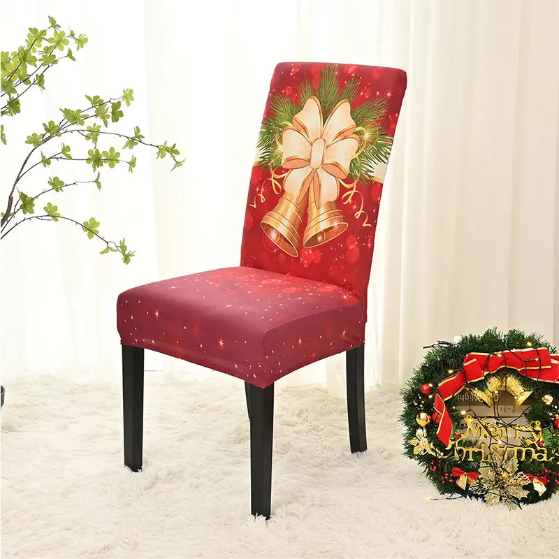 🎉Novas capas de cadeira elásticas estampadas para o Natal de 2025