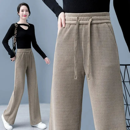 🔥【Secondo pezzo a metà prezzo】👖Pantaloni larghi in velluto casual di nuovo stile, molto comodi da indossare.
