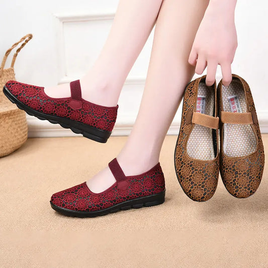 💟🥰【35-41】Sapatos baixos respiráveis, com sola macia e ocos
