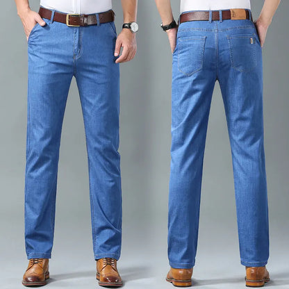 👖👖 2025 Jeans versáteis, casuais e simples para homem em tamanhos grandes