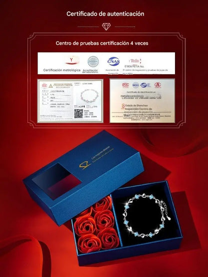 ✨✨Conjunto de colar e pulseira coração oceânico
