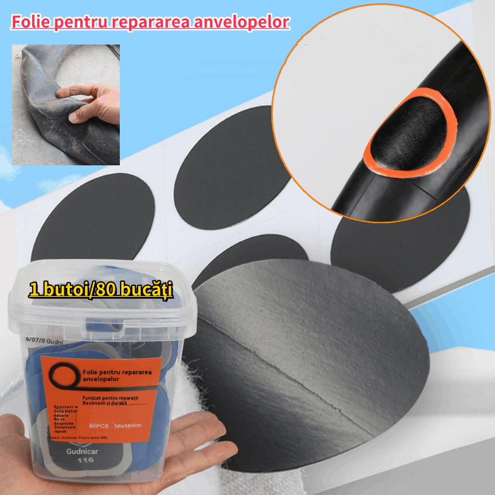 【1 secchio/150 pezzi】Pellicola per la riparazione di pneumatici per auto [43 x 43 mm]