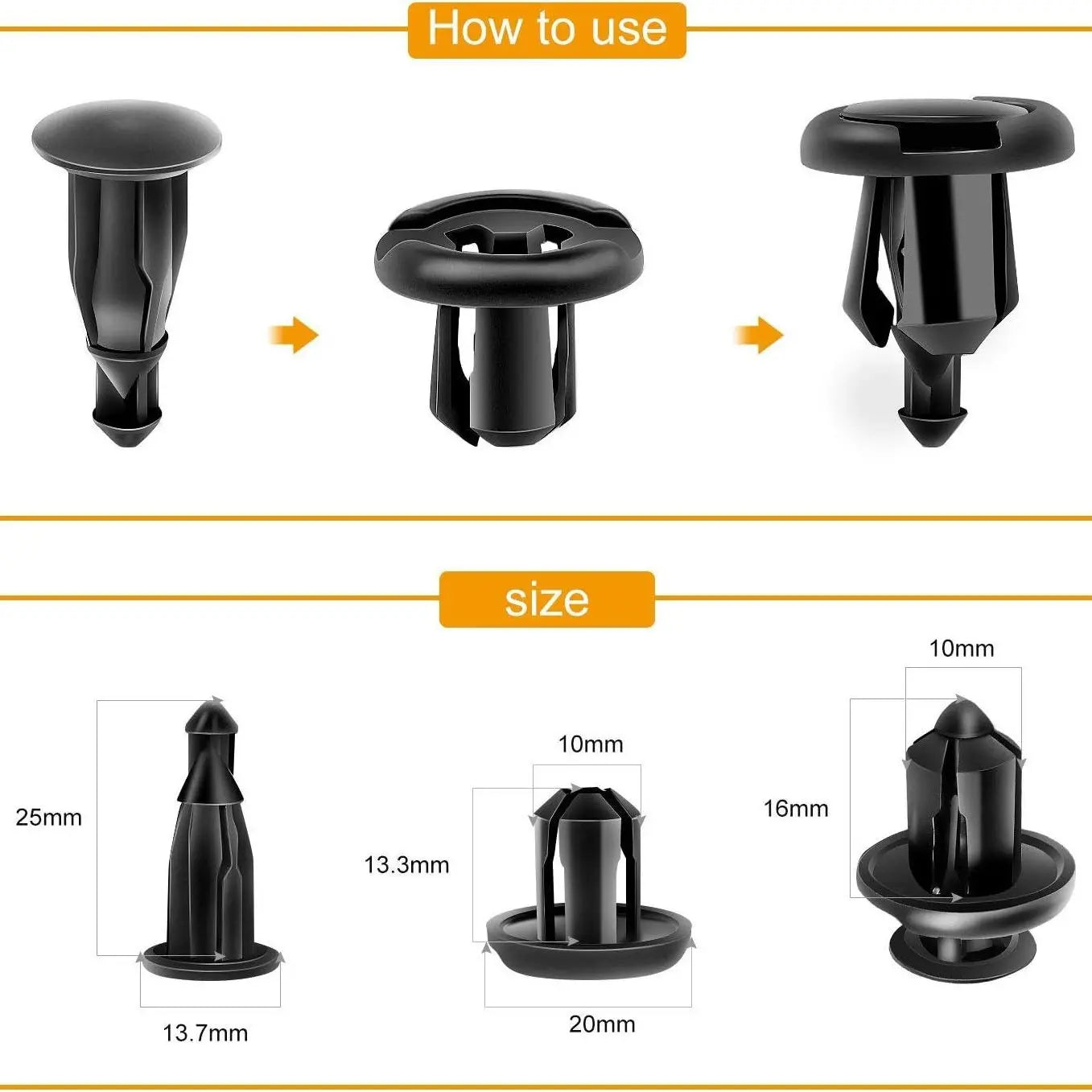 🔥🔥【Conjunto de 150 peças + Alicate】🧰🛠️ Conjunto de fivelas de plástico para parafusos de expansão automóvel