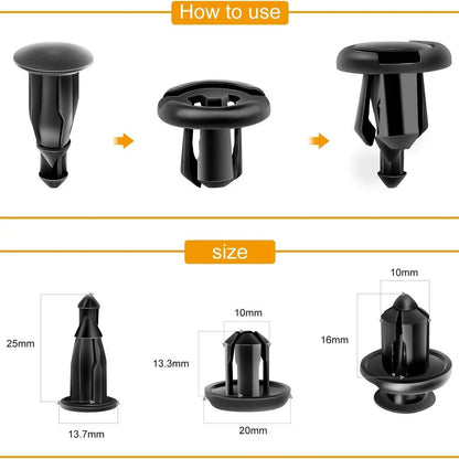 🔥🔥【Conjunto de 150 peças + Alicate】🧰🛠️ Conjunto de fivelas de plástico para parafusos de expansão automóvel