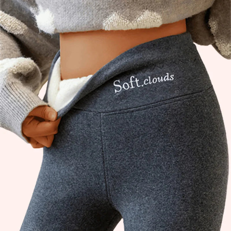 🔥【P-5XL】Leggings térmicas de caxemira com cintura subida para o outono e inverno de 2025