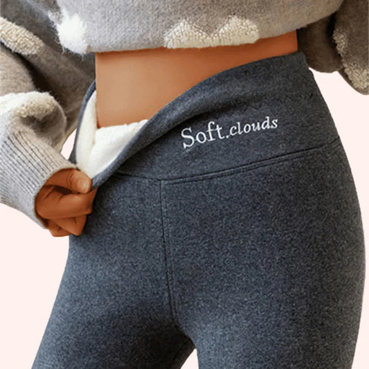 🔥【P-5XL】Leggings térmicas de caxemira com cintura subida para o outono e inverno de 2025