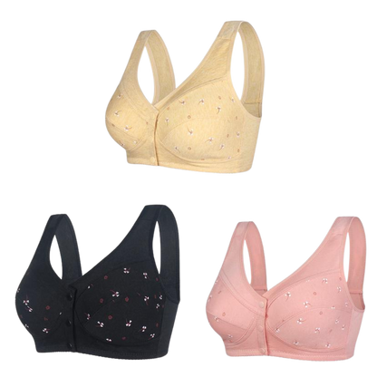 ✨【1 bag/3 pound】💞[40-105kg]Elegantná bavlnená podprsenka na gombíky vpredu pre ženy stredného veku🎉ZĽAVA 49 % 