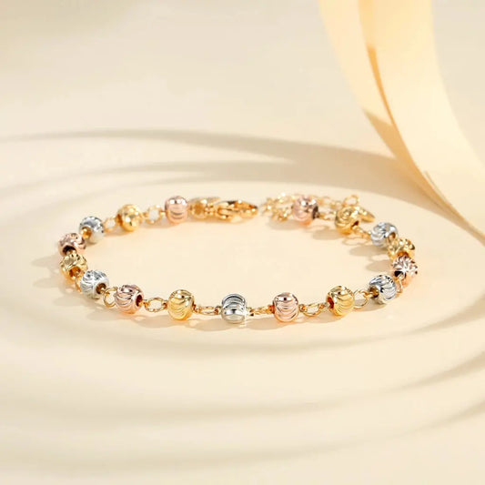 ✨ Pulseira olho de gato em ouro rosa 18K