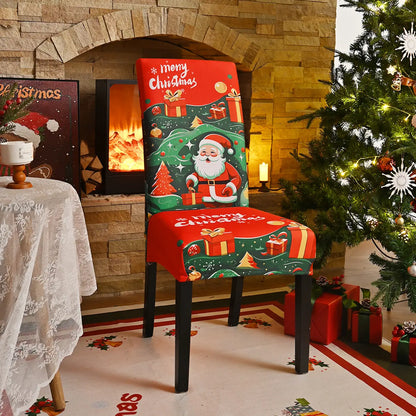 🎉Novas capas de cadeira elásticas estampadas para o Natal de 2025