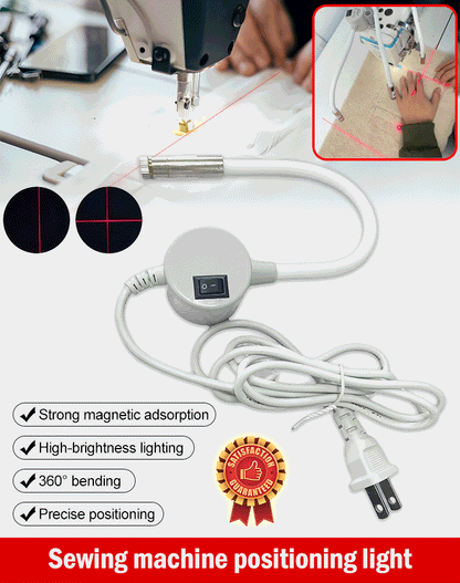 🧵✨Luz laser infravermelho magnético para posicionamento de máquinas de costura.