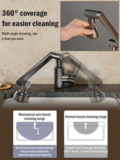 💦Torneira universal ajustável para lavatório, rotação de 1080°.