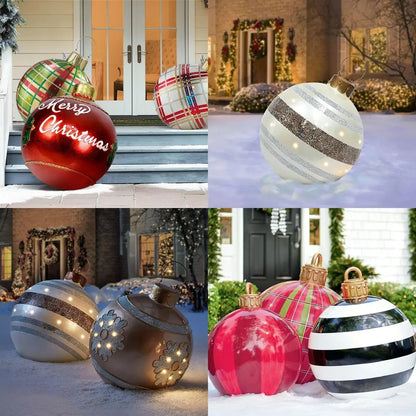 🎃🎅【Compre um e leve outro grátis】👻🎄 Bola Decorativa Insuflável em PVC para Uso Exterior – Perfeita para o Halloween e o Natal