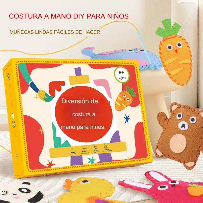 🧵Kit de costura faça-você-mesmo interessante para crianças