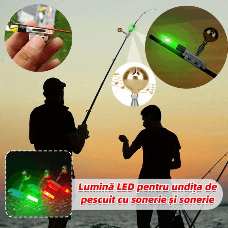 🎣【5 peças/10 peças】🎣Luz de cana de pesca LED com sino e campainha