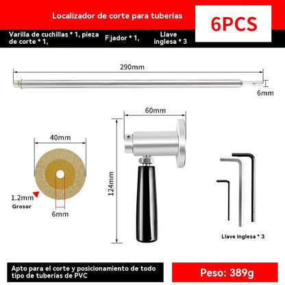 🔥Ferramenta ajustável para posicionamento e corte de tubos de PVC