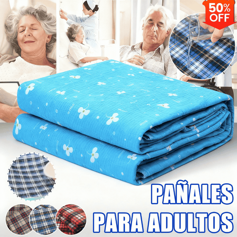 🛌Absorvente para fraldas geriátricas lavável de quatro camadas e respirável