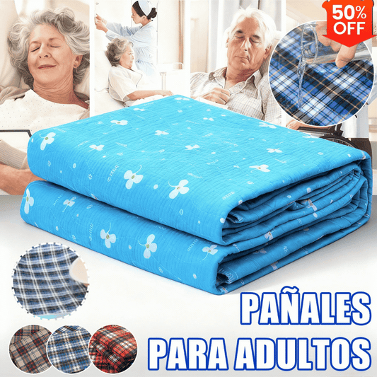 🛌Absorvente para fraldas geriátricas lavável de quatro camadas e respirável