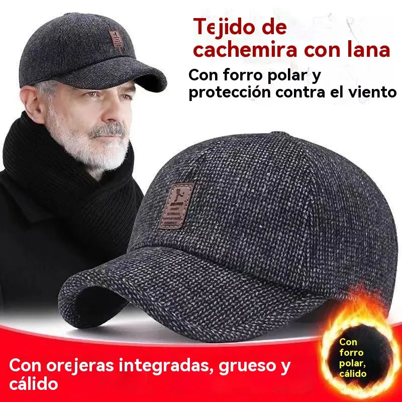 💥Novo boné de beisebol masculino quente com proteção para as orelhas