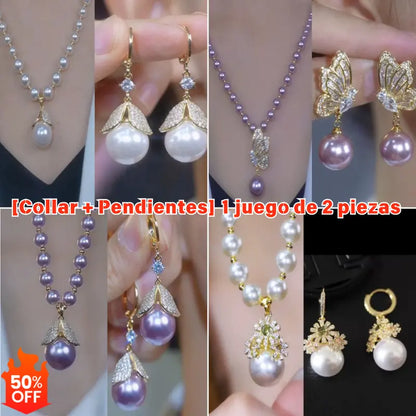 🔥【Compre 1 e Leve 1 Grátis】Novos Pingentes e Brincos de Pérola Combinando Outono e Inverno