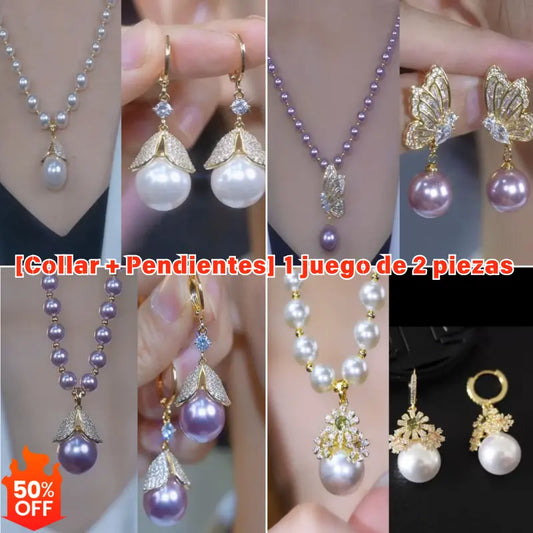 🔥【Compre 1 e Leve 1 Grátis】Novos Pingentes e Brincos de Pérola Combinando Outono e Inverno