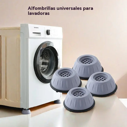 Base universal antiderrapante, antivibração e silenciosa para absorção de impactos em máquinas de lavar roupa.