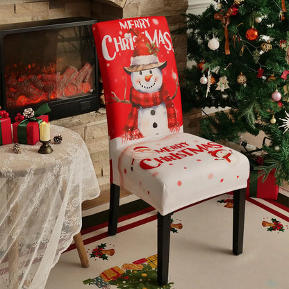 🎉Novas capas de cadeira elásticas estampadas para o Natal de 2025