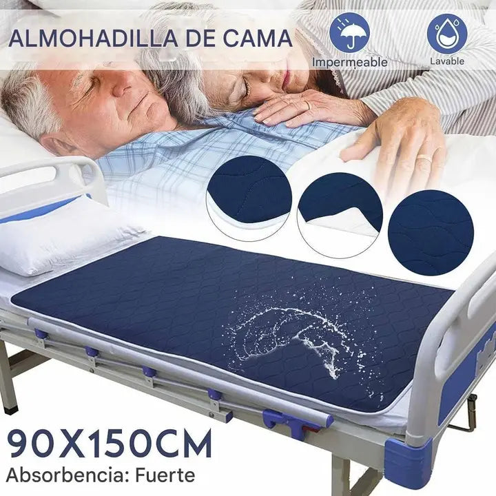 🛌Absorvente para fraldas geriátricas lavável de quatro camadas e respirável