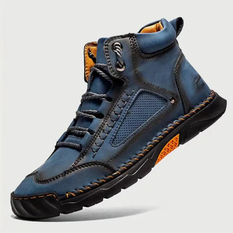 💥Botas elegantes para homem com sola plana costurada à mão
