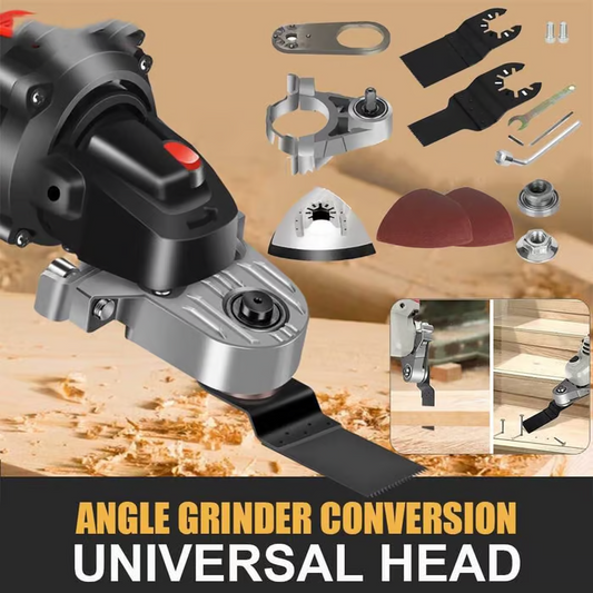🔥Offerta 2025🎁🎁Set di convertitori per smerigliatrice angolare, adattatore per testa universale, convertitore per smerigliatrice angolare in acciaio al carbonio per multiutensile🔥🔥
