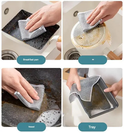 [Oferta especial para 40 peças]😘💪Pano de limpeza em rede com detergente potente para a loiça