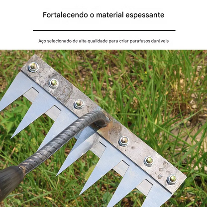 💥 ⛏️🌱Zappa per diserbo per scavare in agricoltura, coltivazione di ortaggi, strumento per dissodare il terreno, rastrello in acciaio resistente, rastrello per chiodi