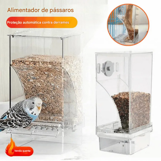 🐦Mangiatoia automatica anti-spreco per pappagalli - Perfetta per pappagalli, merli, calopsitte e altri piccoli uccelli