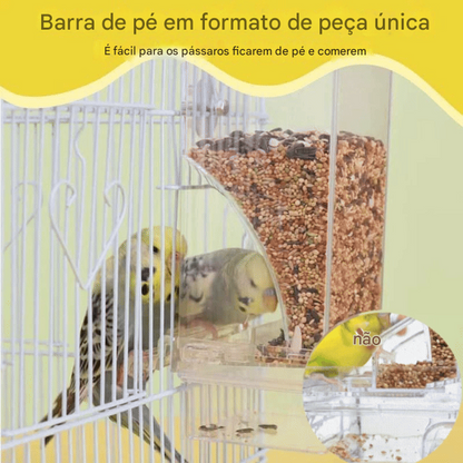 🐦Mangiatoia automatica anti-spreco per pappagalli - Perfetta per pappagalli, merli, calopsitte e altri piccoli uccelli