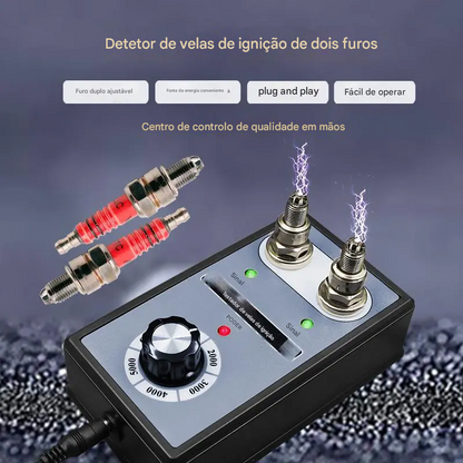 Versão profissional do testador de desempenho de velas de ignição de furo duplo, teste de desempenho de velas de ignição com apenas um clique.