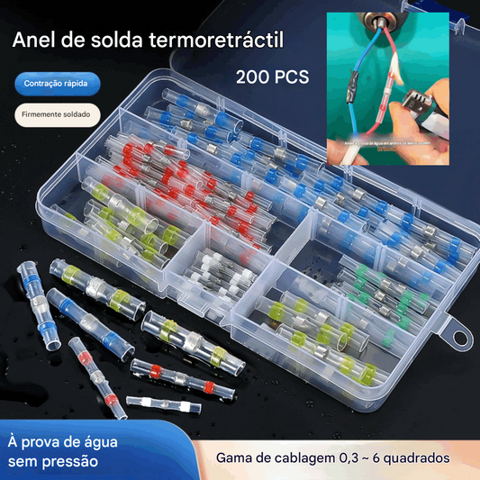🔥🔥【100/200 pezzi】 Kit di connettori per cavi con manicotto di saldatura termoretraibile, guaina di riparazione per rottura cavi multifunzionale